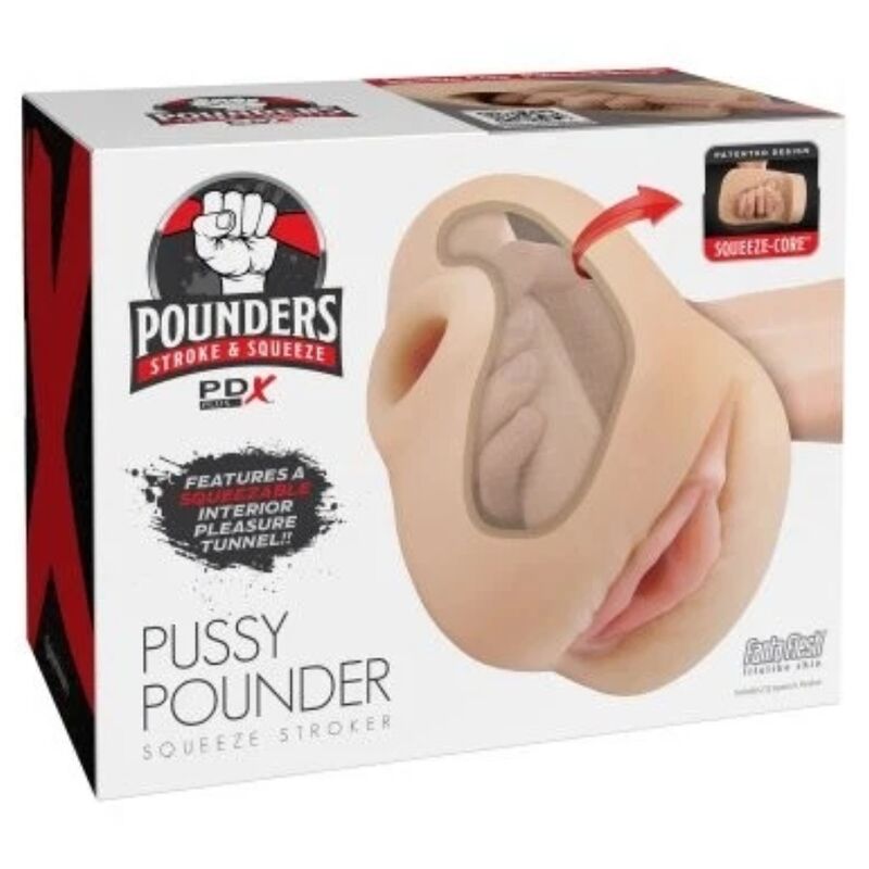 Masturbatore Maschile PDX PLUS+ Realistic Vagina Pussy Pounder — 18 cm