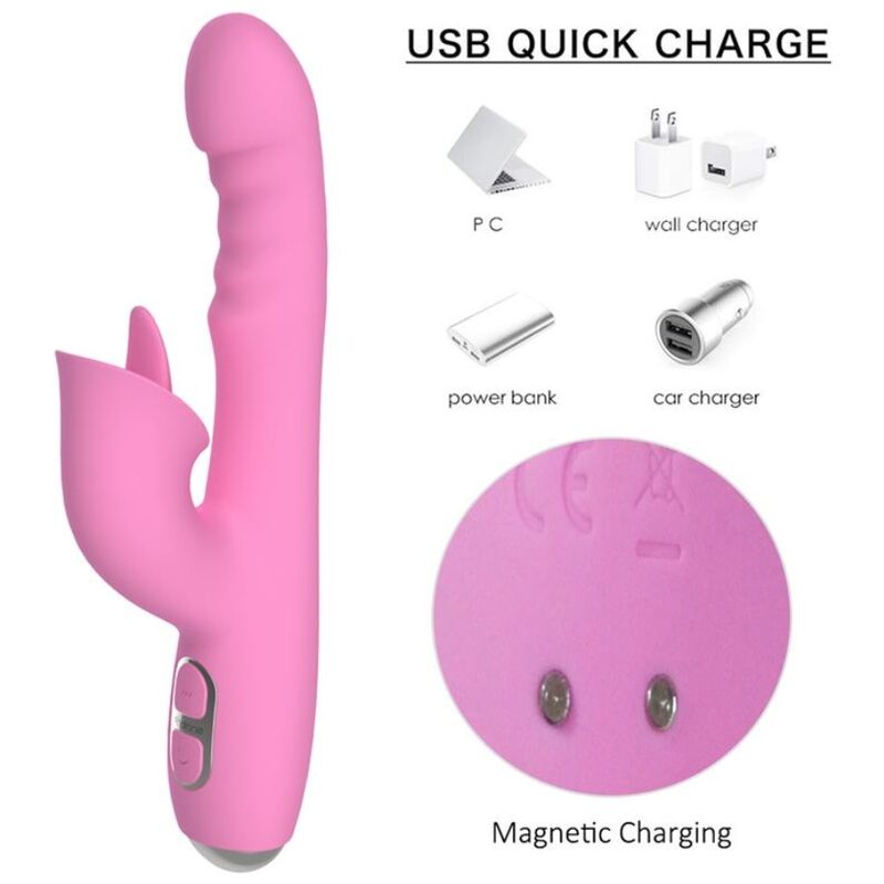 Vibratore Coniglio Nalone T-May Magic Stick — Rosa