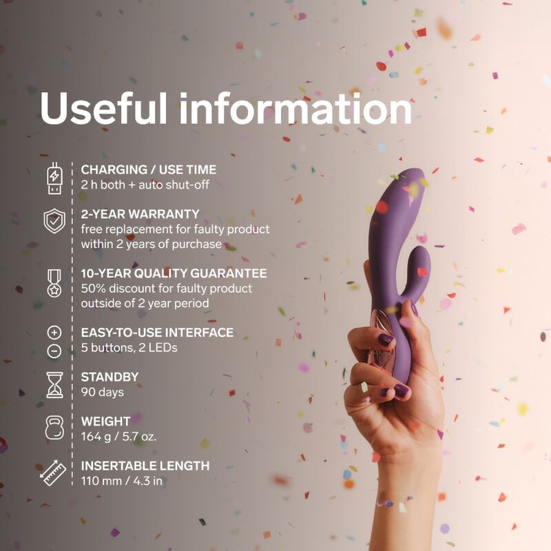 Vibratore a Spinta Rabbit LELO Ina — Viola