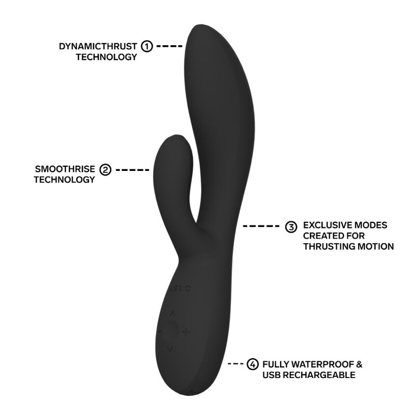 Vibratore a Spinta LELO Ina Thrust Rabbit — Nero