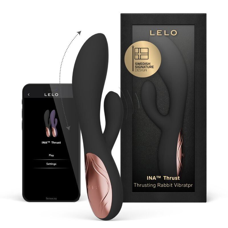 Vibratore a Spinta LELO Ina Thrust Rabbit — Nero