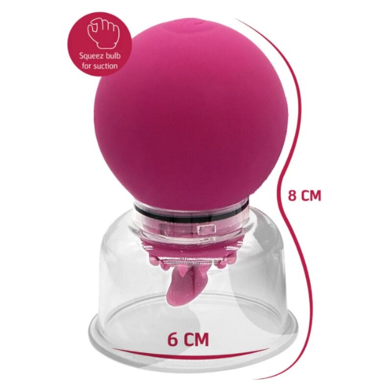 Pompa Vibrante e Rotante She.E.O per Capezzoli e Clitoride — Rosa