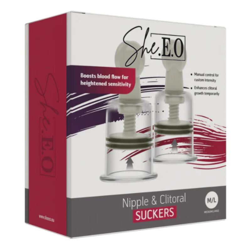 Stimolatore Clitoride e Capezzoli She.E.O Dispositivi di Aspirazione — M/L