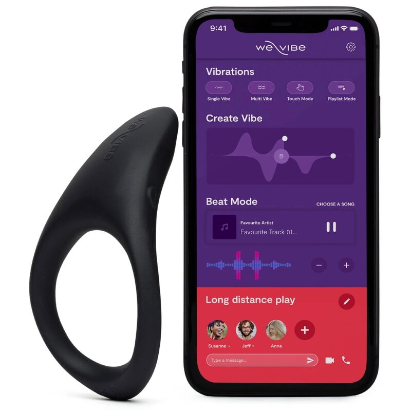 Anello Vibrante WE-VIBE Verge 2 We-Connect — Nero