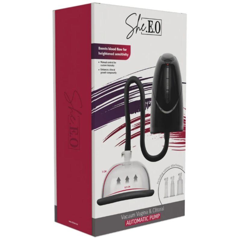 Pompa Vagina e Clitoride She.E.O Automatica — Nera