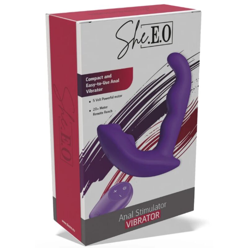 Stimolatore Anale Rotante She.E.O con Telecomando — Viola