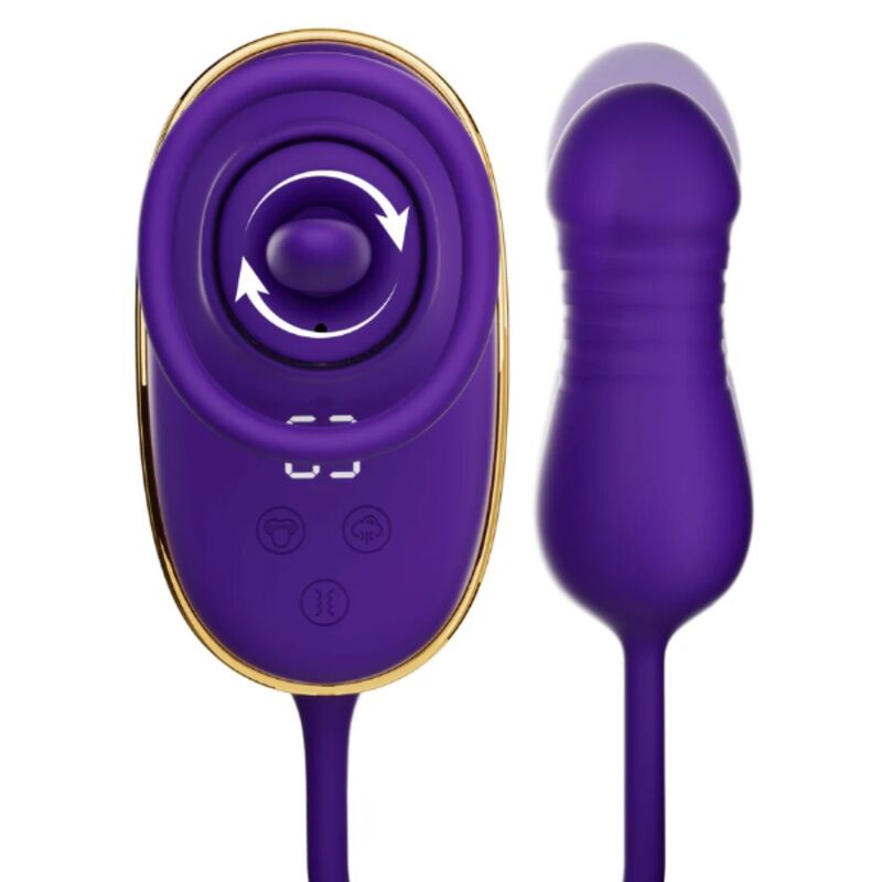 Stimolatore Clitorideo She.E.O. con Aspirazione e Anale — Viola
