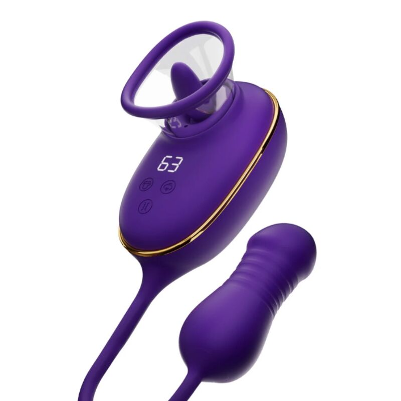 Stimolatore Clitorideo She.E.O. con Aspirazione e Anale — Viola