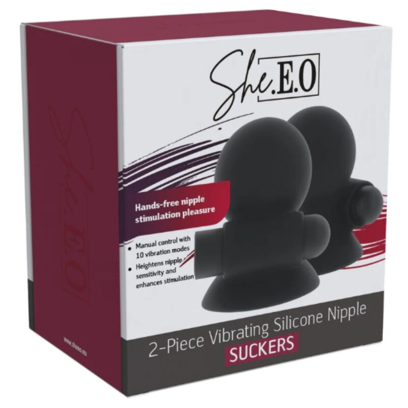 Stimolatore Capezzoli She.E.O Gel Vibrante Ricaricabile — Nero