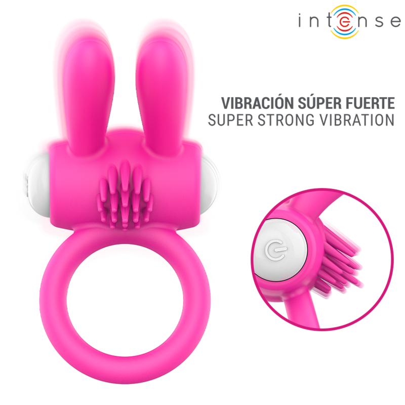 Anello Vibrante Intense Hopps con Stimolazione Clitoridea — Rosa