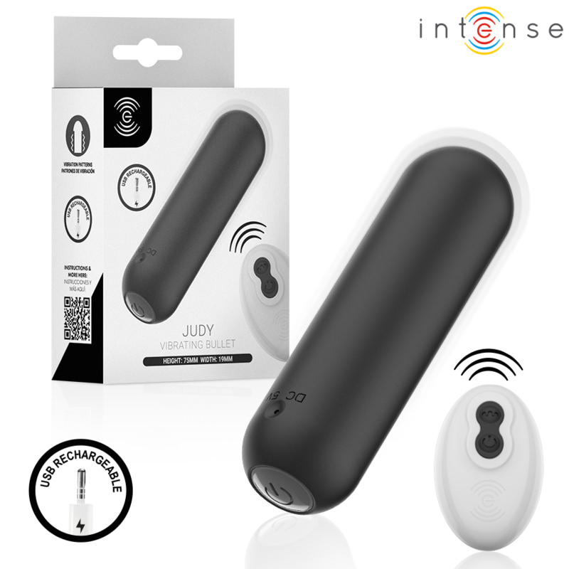 Vibratore a Proiettile INTENSE Judy — Nero