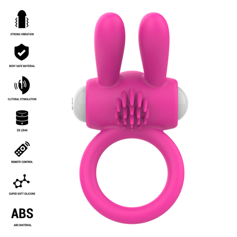Anello Vibrante Intense Hopps con Stimolazione Clitoridea — Rosa