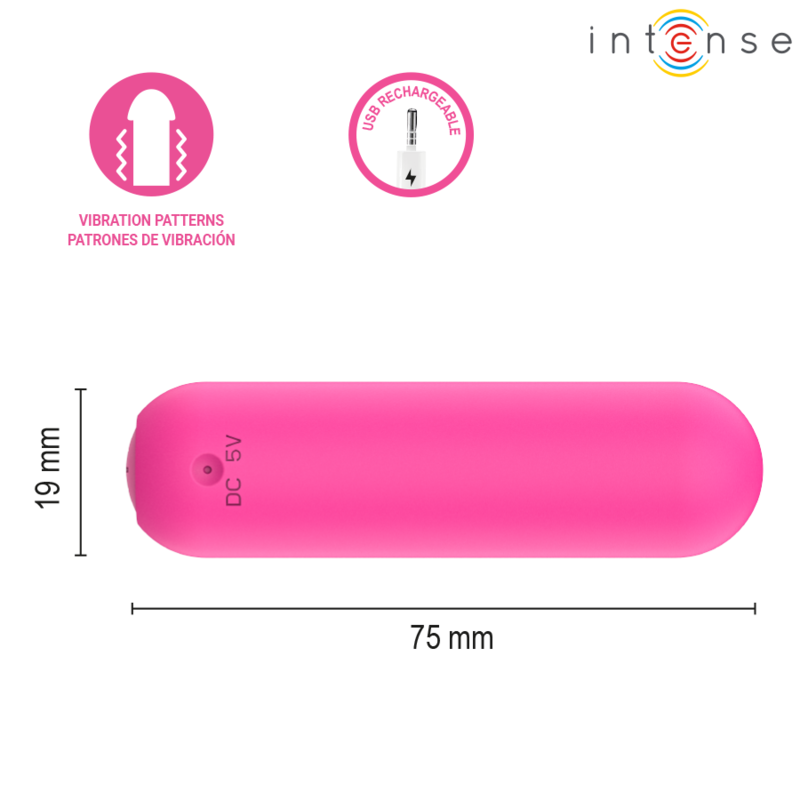 Vibratore Proiettile INTENSE JUDY con Telecomando — Rosa