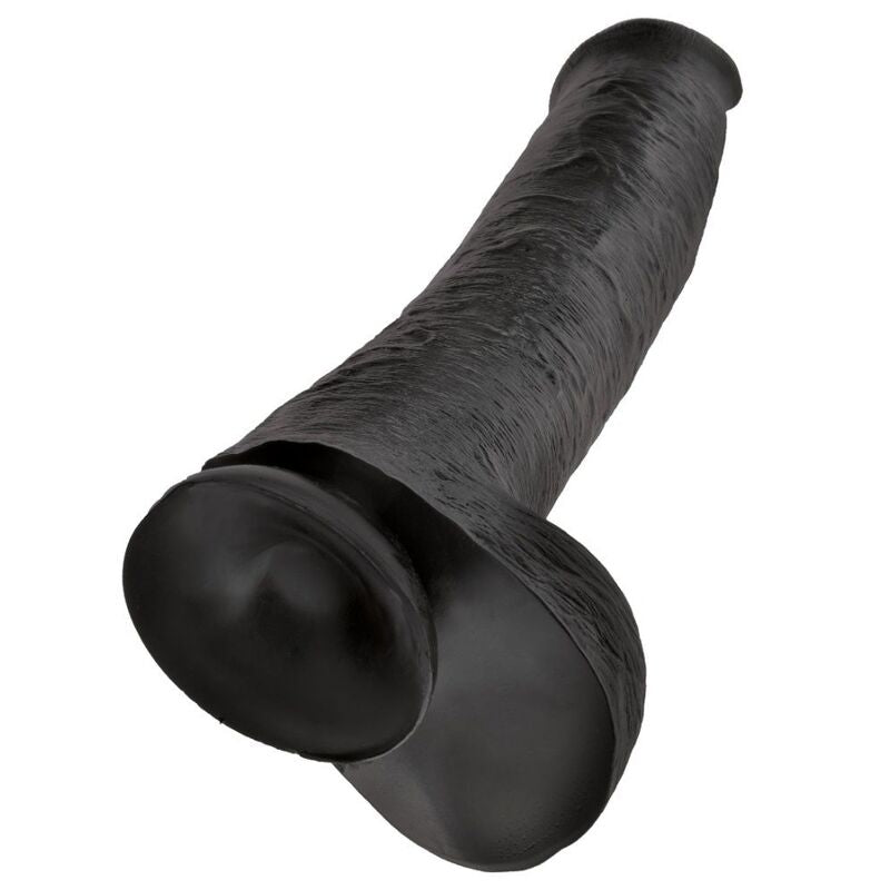 Dildo Realistico KING COCK con Testicoli 38 cm — Nero
