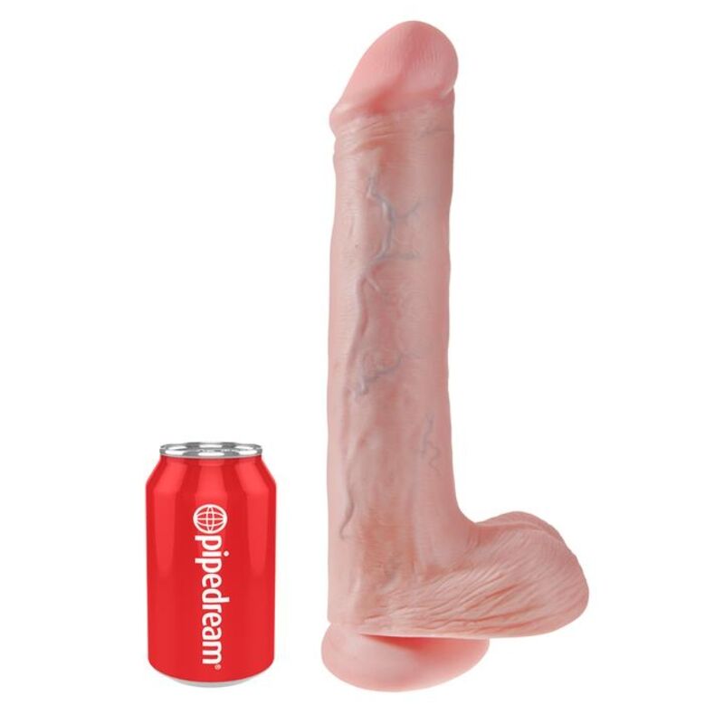 Dildo Realistico KING COCK con Testicoli e Ventosa — Color Carne