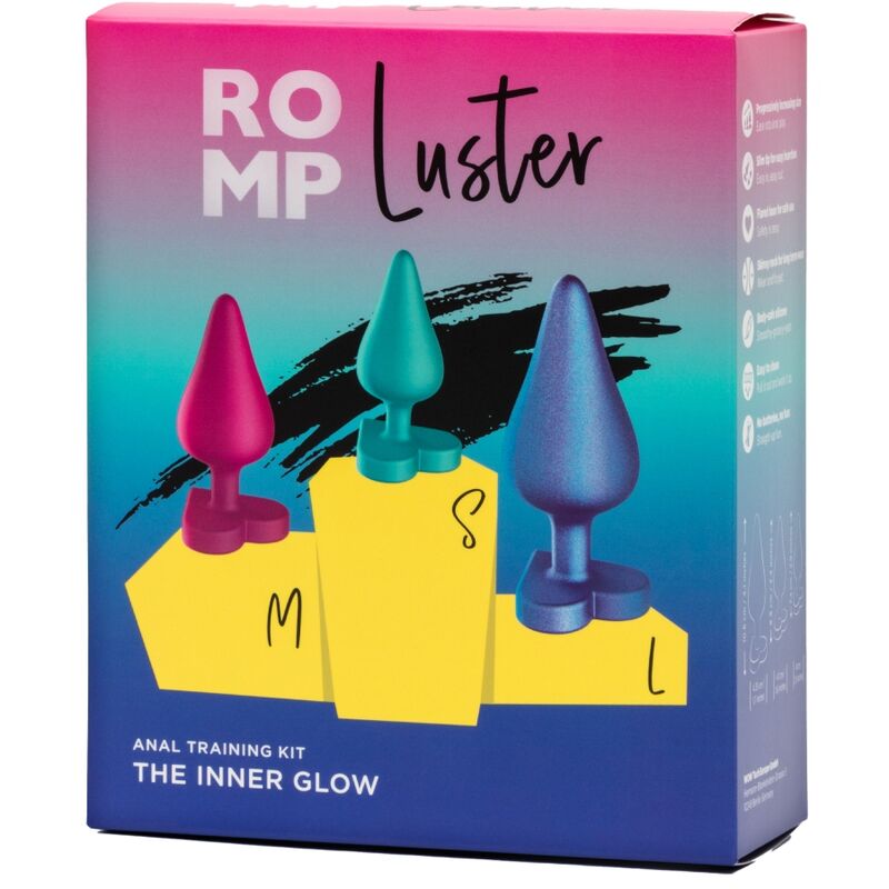 Kit Allenamento Anale ROMP Luster S/M/L — Base a Forma di Cuore