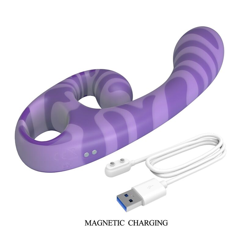 Vibratore Doppio PRETTY LOVE Summer con Manico — Viola