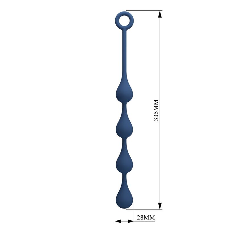 Perle Anali MR PLAY Silicone M — Blu