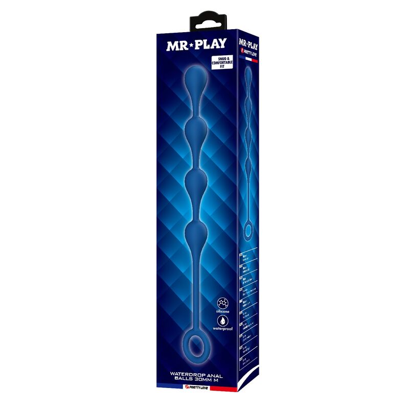 Perle Anali MR PLAY Silicone M — Blu