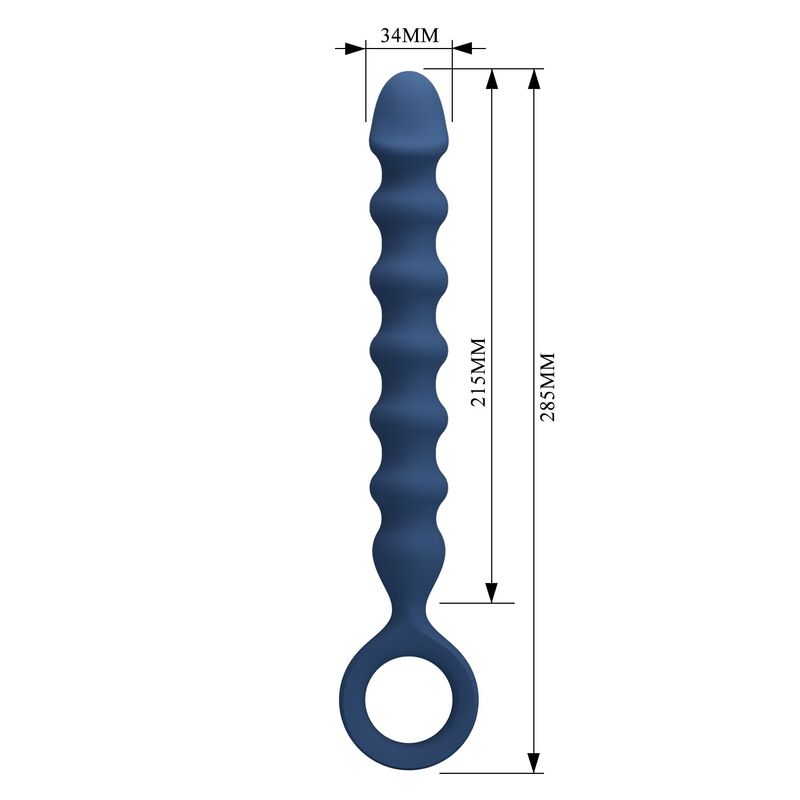 Perle Anali MR PLAY con Plug — Blu