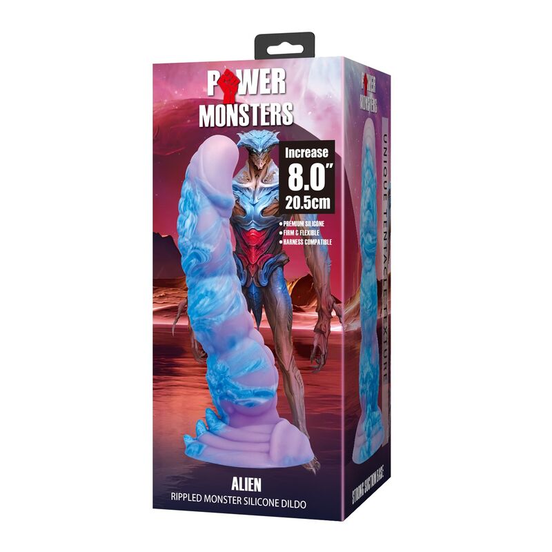 Dildo in Silicone POWER MONSTERS Alien Fantasy — Blu e Viola