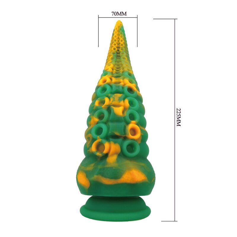 Dildo Fantasy Power Monsters Abyssal Colossus — Bicolore Verde e Giallo