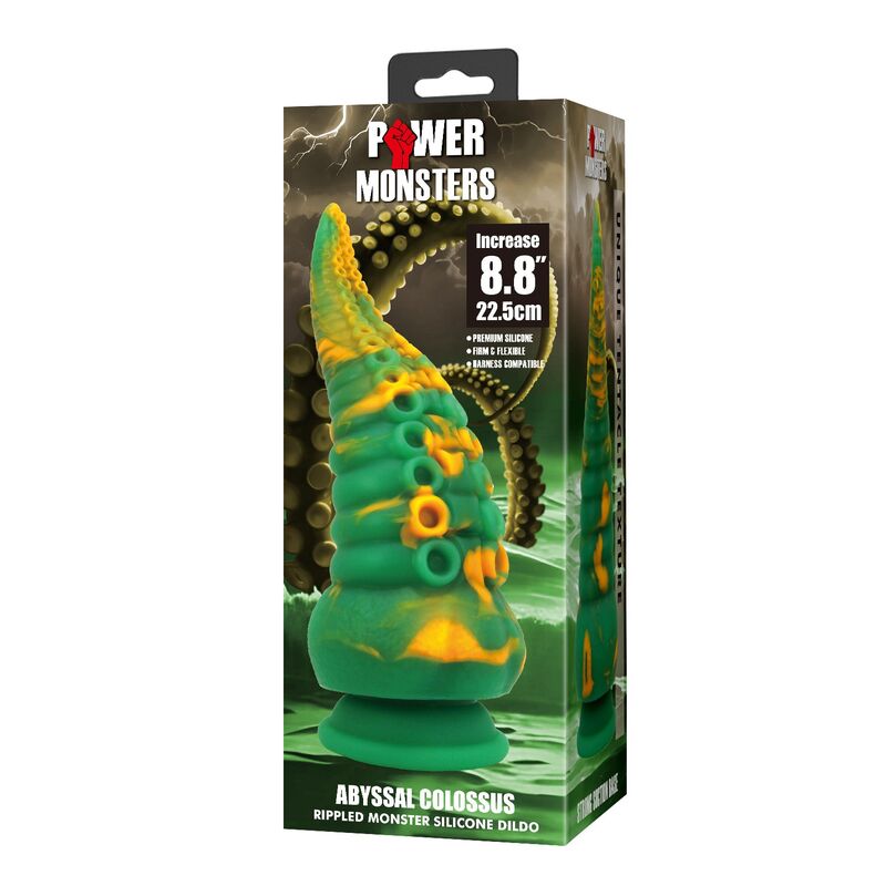 Dildo Fantasy Power Monsters Abyssal Colossus — Bicolore Verde e Giallo