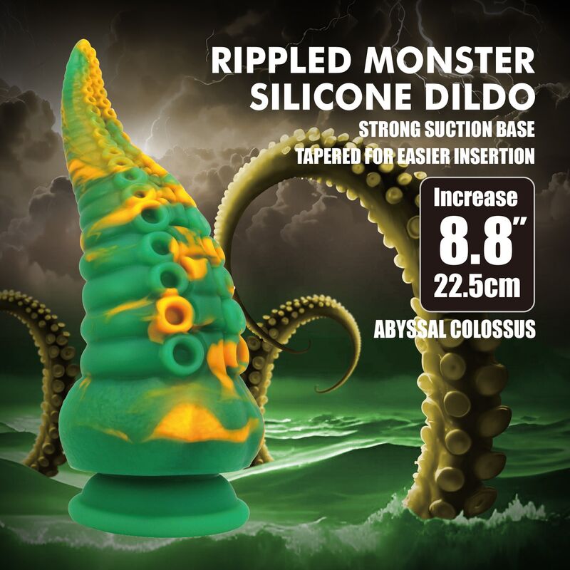 Dildo Fantasy Power Monsters Abyssal Colossus — Bicolore Verde e Giallo