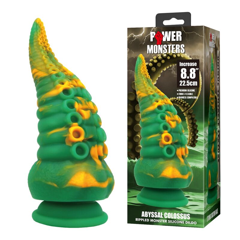 Dildo Fantasy Power Monsters Abyssal Colossus — Bicolore Verde e Giallo