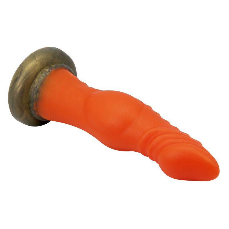 Dildo Fantasy Power Monsters Blazeheart Charger — Arancione Trasparente
