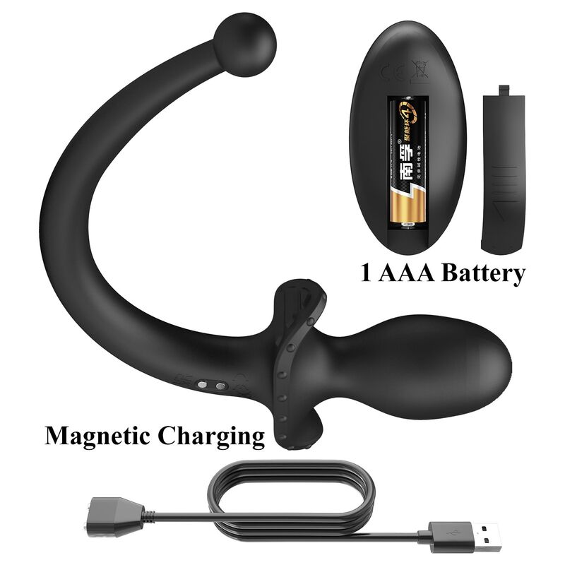Vibratore Anale MR PLAY con Telecomando — Nero