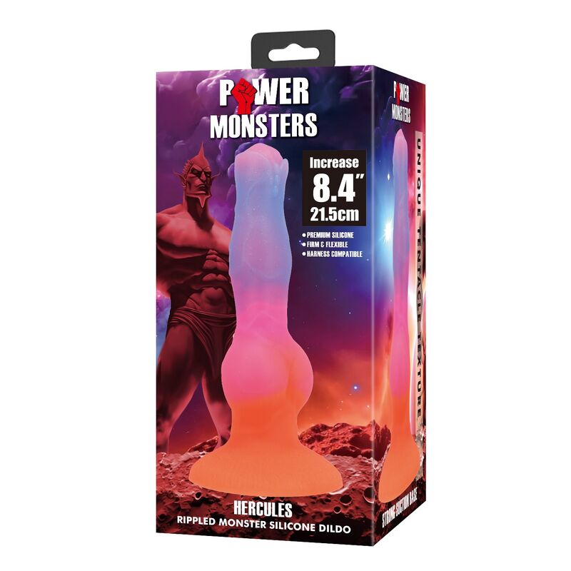 Dildo in Silicone POWER MONSTERS Hercules Fantasy — Multicolore