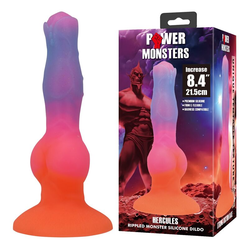 Dildo in Silicone POWER MONSTERS Hercules Fantasy — Multicolore