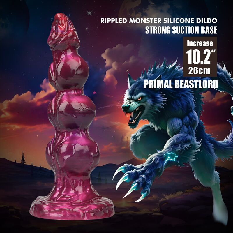Dildo Fantasy POWER MONSTERS Primal Beastlord — Rosa Traslucido