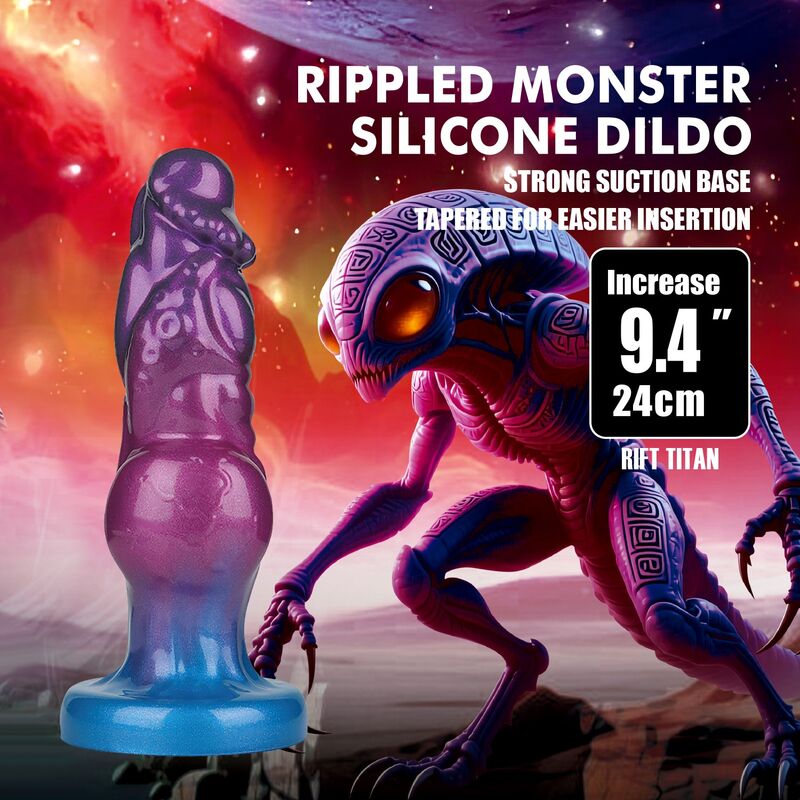 Dildo Gonfiabile Power Monsters Rift Titan Bicolore — 24 cm