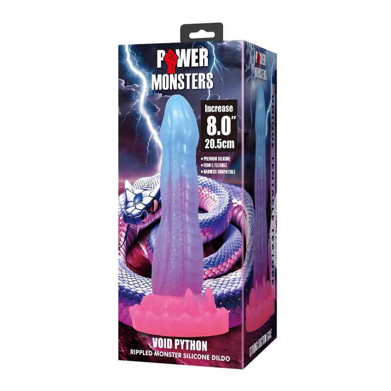 Dildo Power Monsters Void Python Fantasy — Blu, Lilla e Rosa