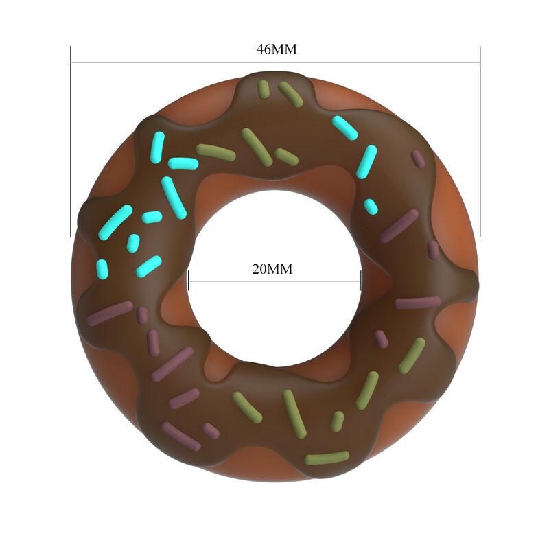 Anello per Pene Pretty Love Super Donut — Marrone