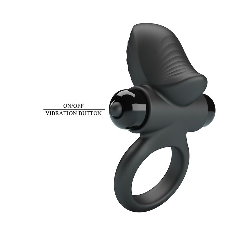 Anello Vibrante per Pene Pretty Love Adrien — Nero