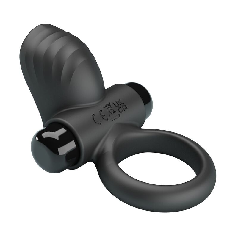 Anello Vibrante per Pene Pretty Love Adrien — Nero
