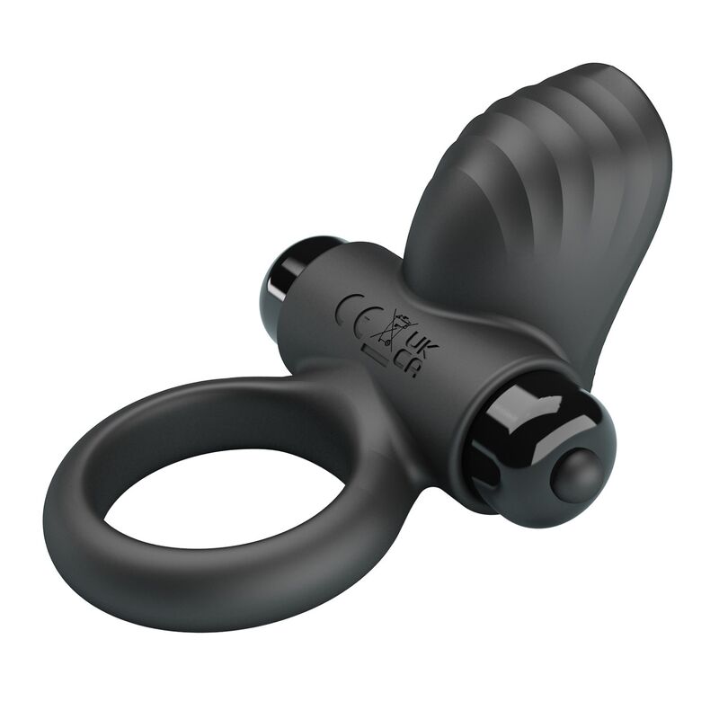 Anello Vibrante per Pene Pretty Love Adrien — Nero