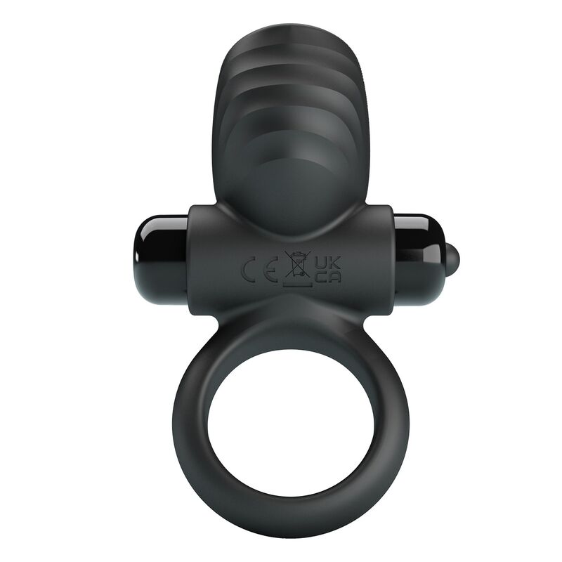 Anello Vibrante per Pene Pretty Love Adrien — Nero