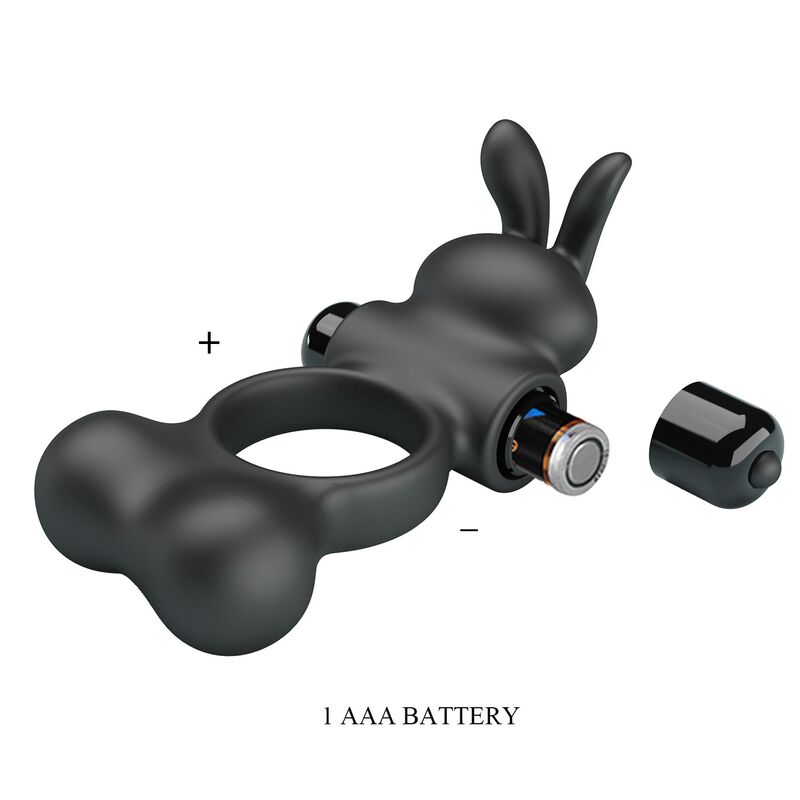 Anello Vibrante PRETTY LOVE Bunny — Nero