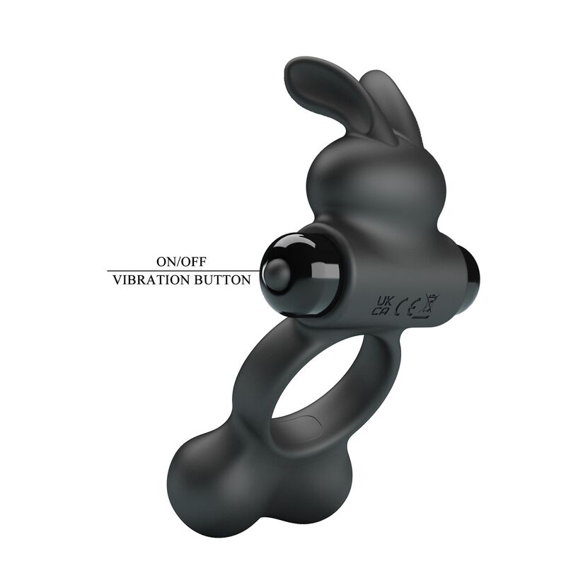 Anello Vibrante PRETTY LOVE Bunny — Nero