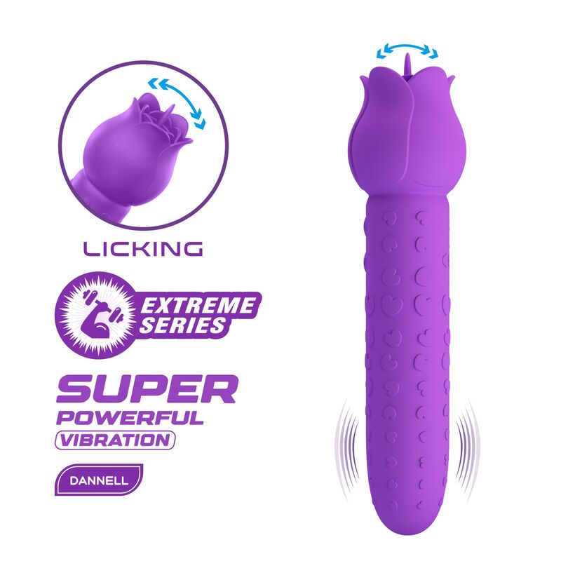 Vibratore Orale e Clitorideo Pretty Love Dannell — Viola