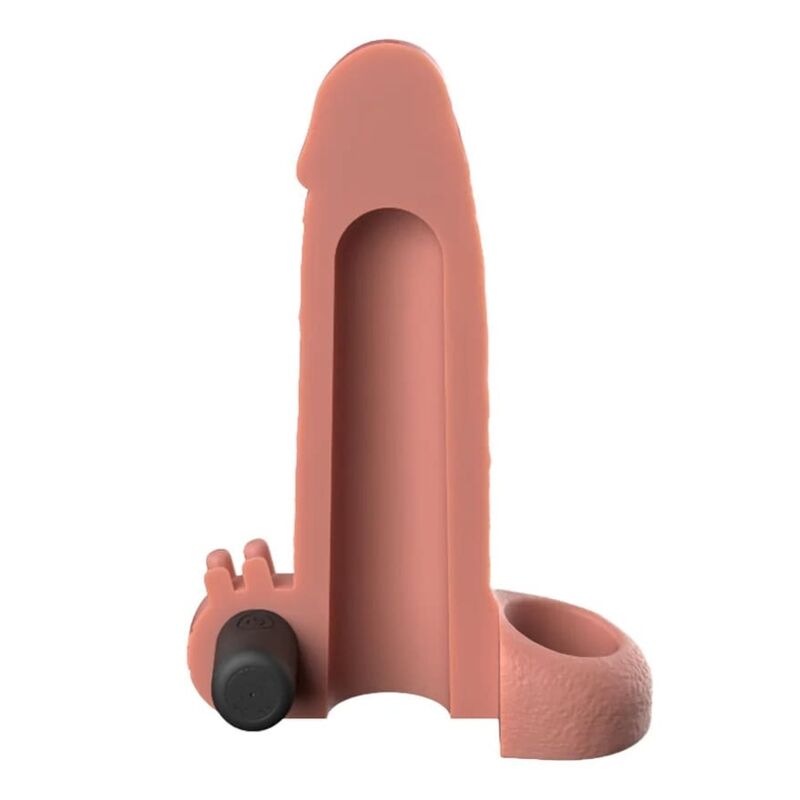 Manicotto per Pene Vibrante FANTASY X-TENSIONS Real Feel — Beige