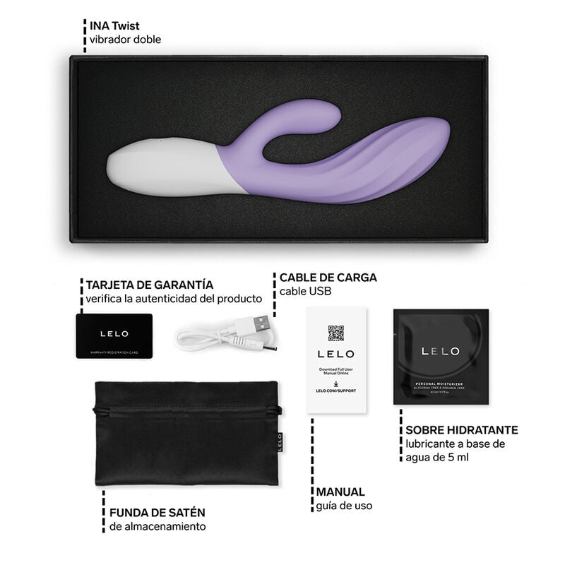 Vibratore Doppio LELO Ina Twist — Lavanda