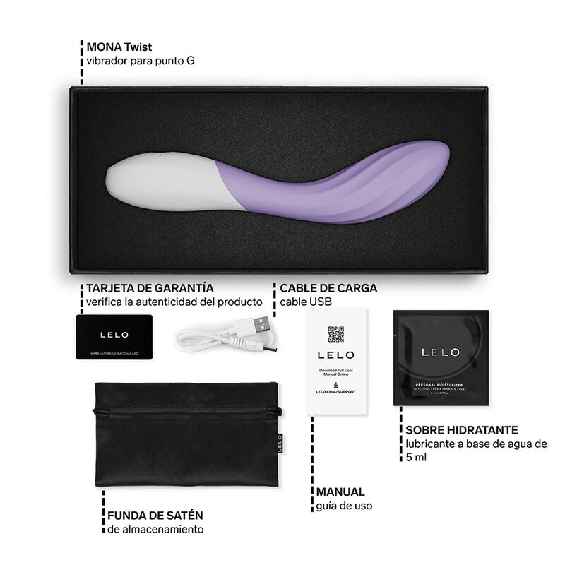 Vibratore Punto G Lelo Mona Twist Ricaricabile App — Lavanda