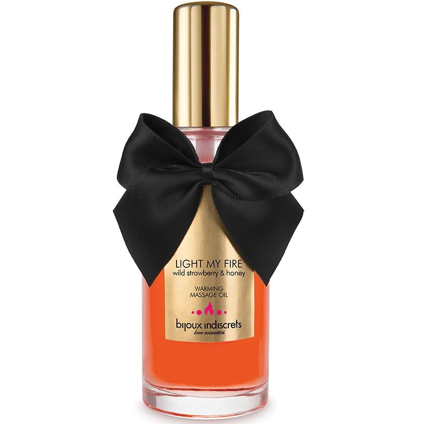 Olio da Massaggio Effetto Caldo Bijoux Fragola — 100 ml