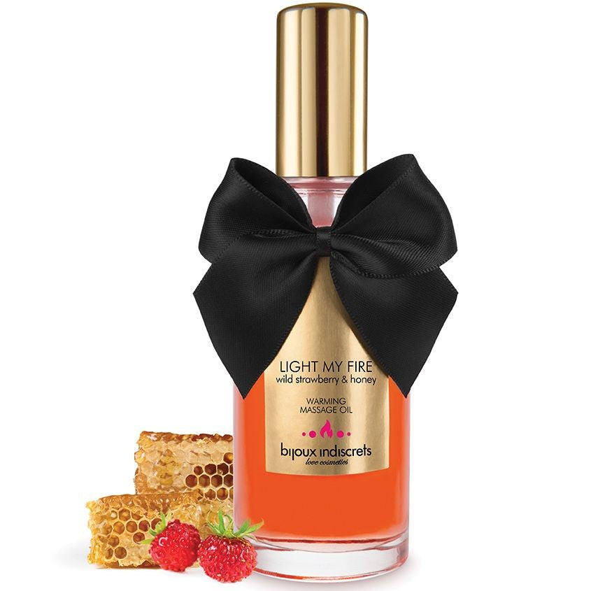 Olio da Massaggio Effetto Caldo Bijoux Fragola — 100 ml