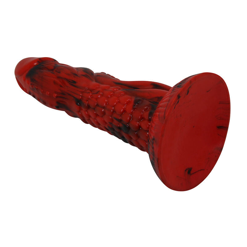 Dildo Fantasy Power Monsters Minotauro con Ventosa — Rosso e Nero